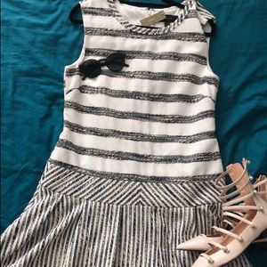 FINAL SALE J. Crew White/Black Striped Dress NWT